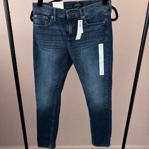 NWT Banana Republic Dark Rinse Ankle Wardrobe Basics Denim Girlfriend Jeans